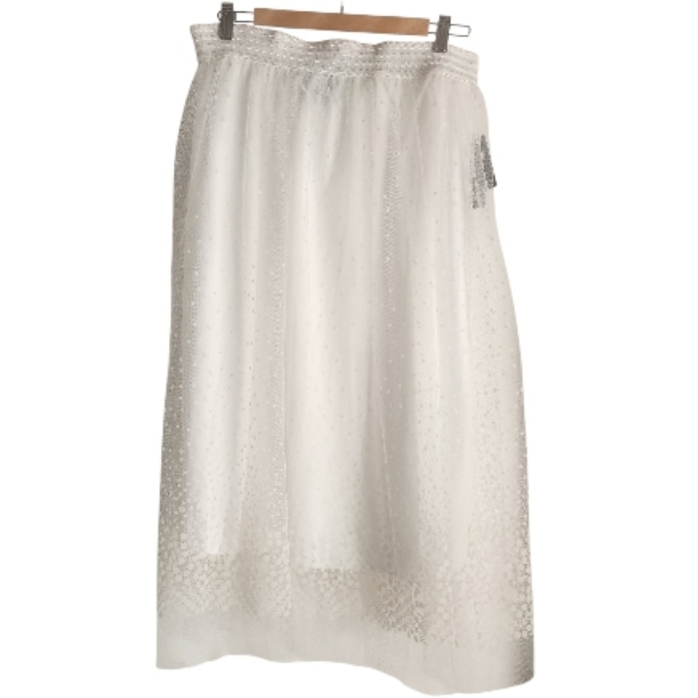 NWT Metro Wear‎ Tulle White Midi Skirt Sz M Balletcore